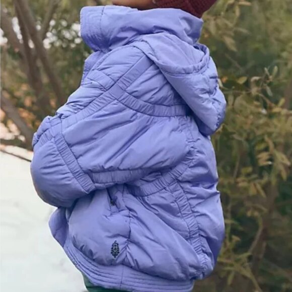 Free People Shirr Enough Backpack Puffer Jacket size S - Picture 3 of 10